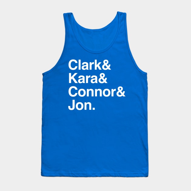 Super-family List Tank Top by C E Richards